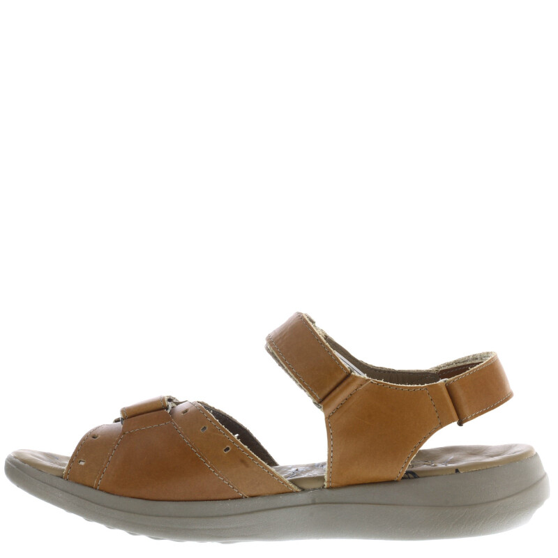 Sandalias de Mujer Freeway Casual c/Velcro Marrón Fósil - Marrón Whisky