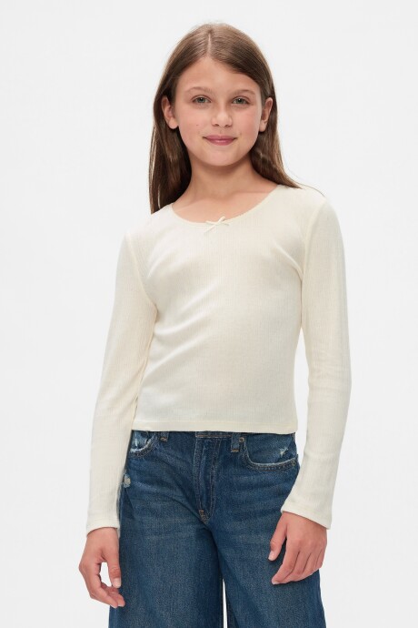 Remera Manga Larga Niña Ivory Frost