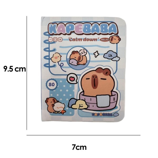 Cuaderno pocket capibara celeste