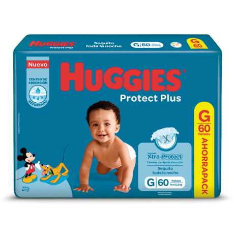 Pañales Huggies Protect Plus G 60 Unidades Pañales Huggies Protect Plus G 60 Unidades