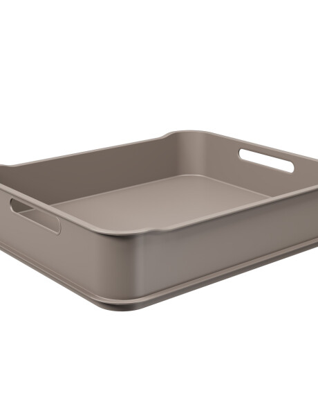 CANASTO PLASTICO RECTANGULAR WARM GRAY COZA. 38x32x8CM CANASTO PLASTICO RECTANGULAR WARM GRAY COZA. 38x32x8CM