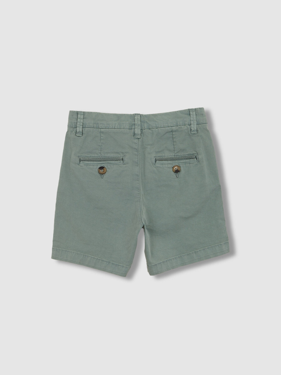 Chino Corto De Sarga Verde Oscuro