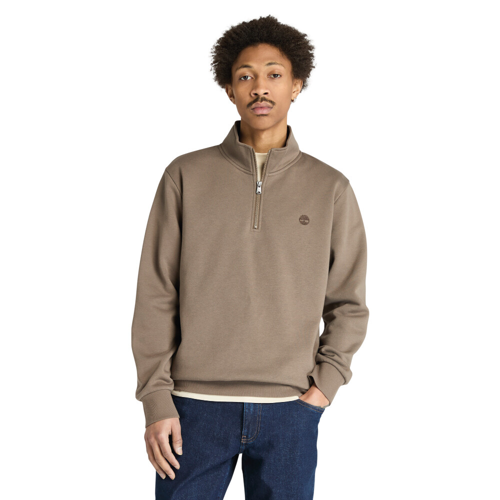 Polera Oyster River 1/4 Cierre Hombre Chocolate Chip