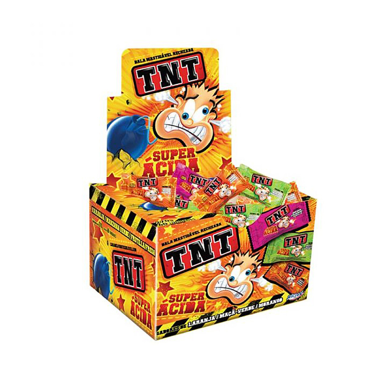 Caramelos ácidos TNT x60u Pinta lengua - Naranja 
