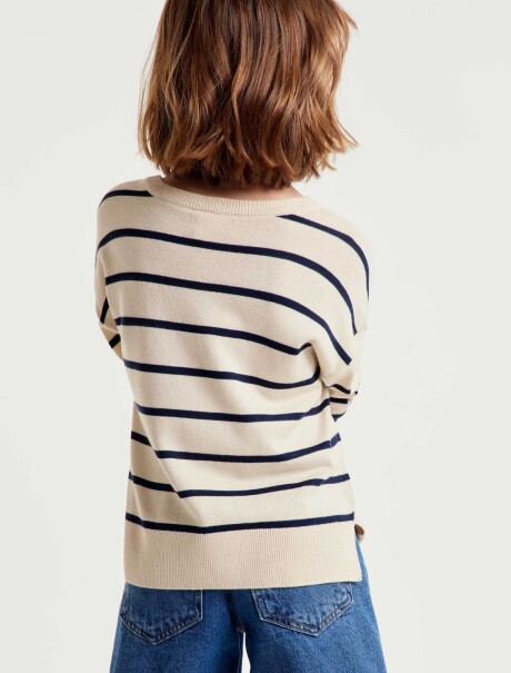 BUZO TEJIDO INFANTIL A RAYAS MULTICOLOR