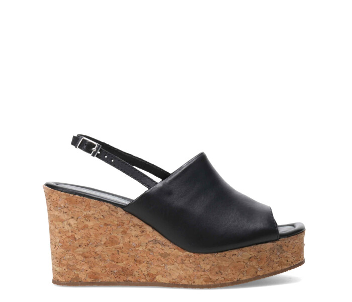 Sandalia con plataforma Preto