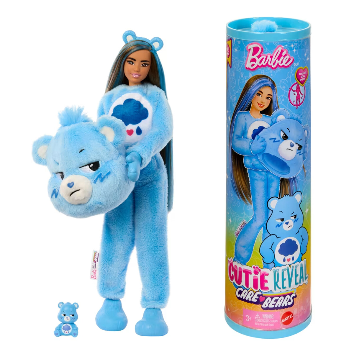 Muñeca Barbie Cutie Reveal Care Bears - Quejoso Celeste 