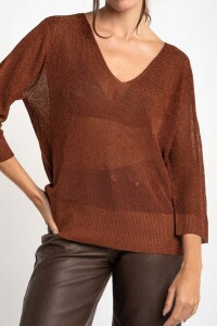 Sweater Lurex Marrón