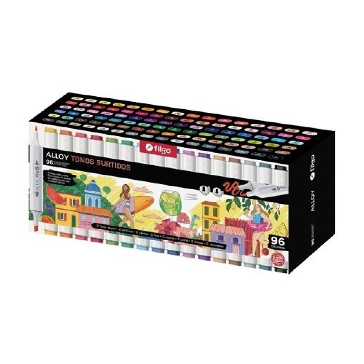 Filgo Marcador Artistico Alloy Estuche 96 Surtido 
