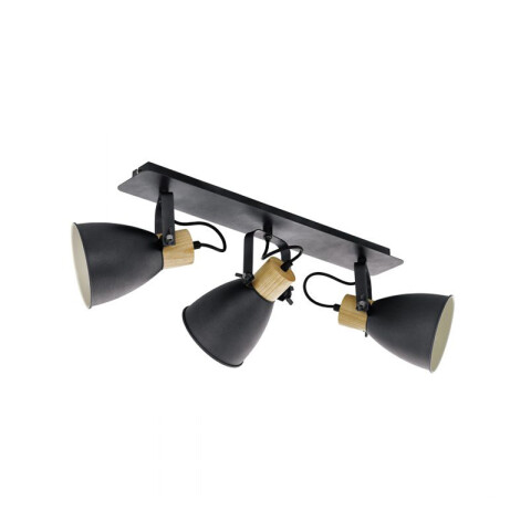 Spot de 3 luces E27 campanas acero negro COSWARTH EG4071