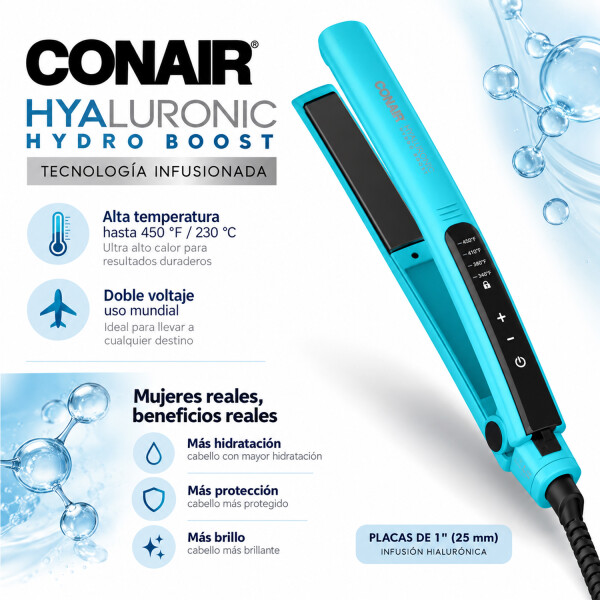 Plancha Alisadora Conair Hyaluronic Cs41duz PLANCHITA DE PELO CONAIR HYALURONIC