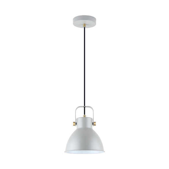 Lámpara colgante vintage campana metal blanco Ø20 IX9033X