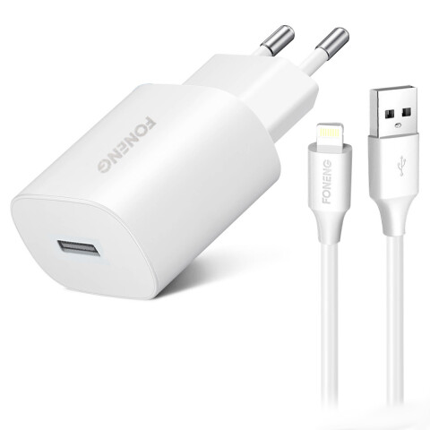 Cargador Foneng Eu43 + Cable Lightningiphone 2.1a CARGADOR FONENG EU43 IPHONE 2.1A