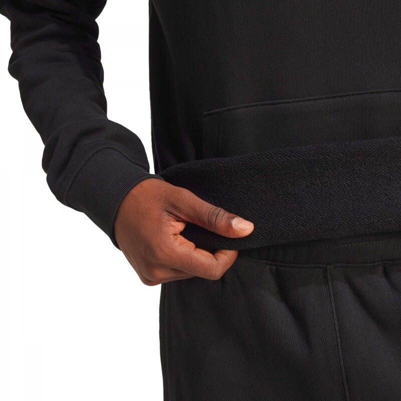 Abrigo Trefoil Essentials French Terry de Hombre Negro
