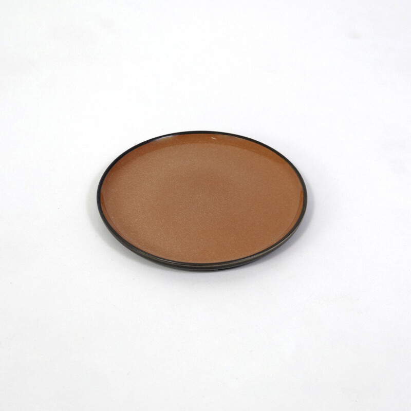 PLATO P/POSTRE MARRON COMB 21CM Unica