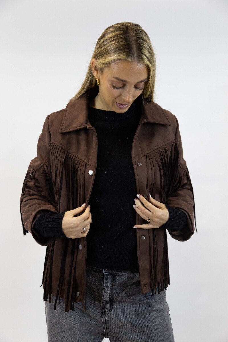Campera Flecos Marrón