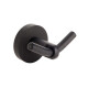 Percha Baño Metal Modena Negro Mate De Pared Simple