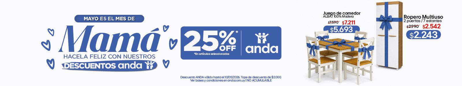 Descuento ANDA - DDLM 25% OFF