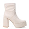 Bota de Mujer Miss Carol PLACID con simil cuero elastizado Blanco Hueso