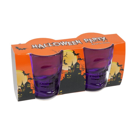 Set de 2 vasos de plastico para shots Halloween Set de 2 vasos de plastico para shots Halloween