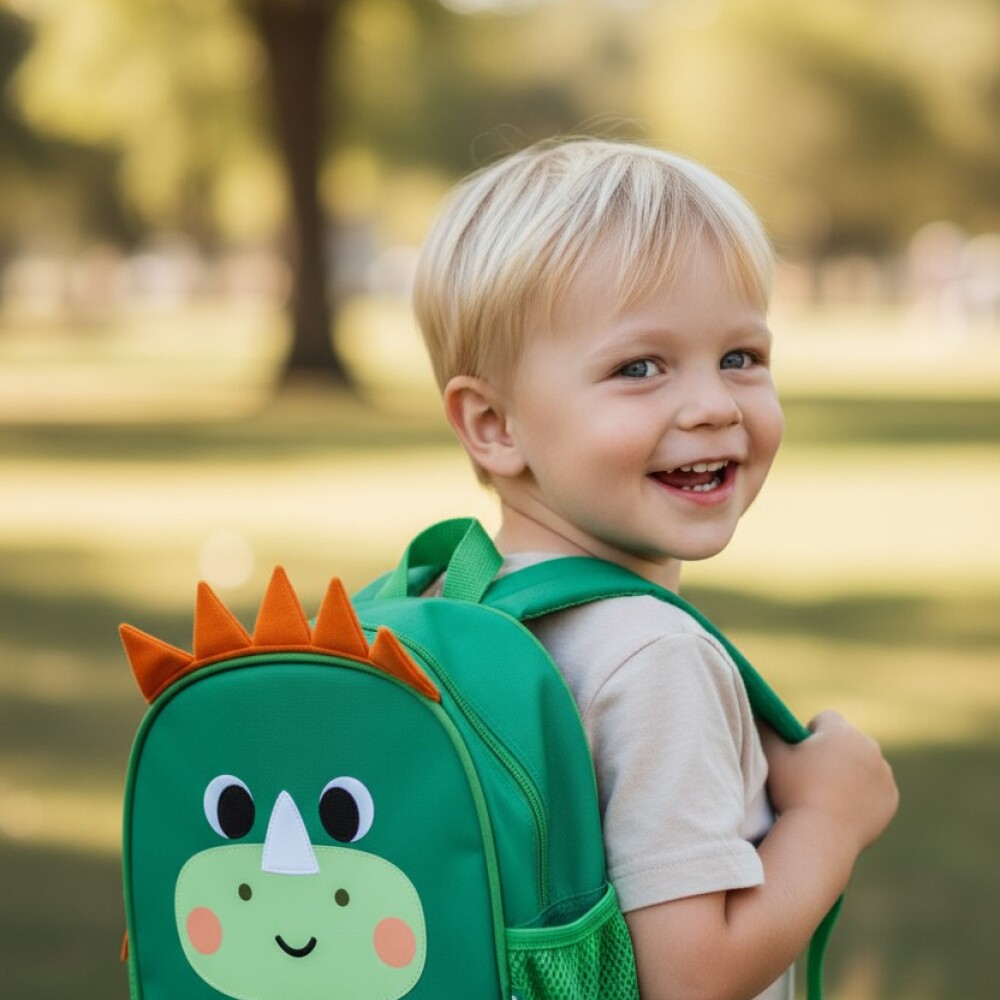 Mochila lunchera termica BUBAZOO BUBA Dino verde