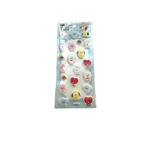Stickers puffy BT21 baby celeste