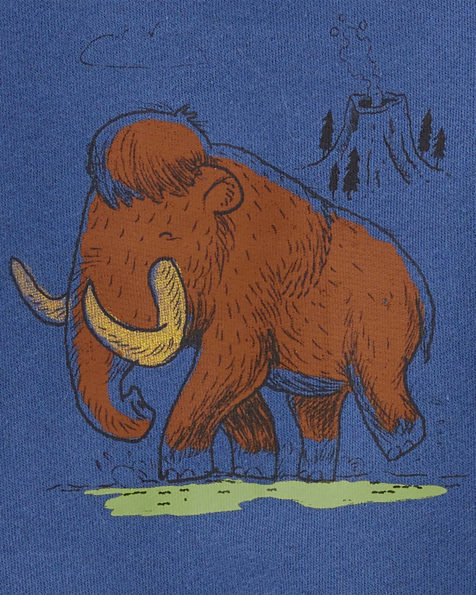 Set tres piezas de algodón, pantalón, buzo y body, estampa mamut Set tres piezas de algodón, pantalón, buzo y body, estampa mamut