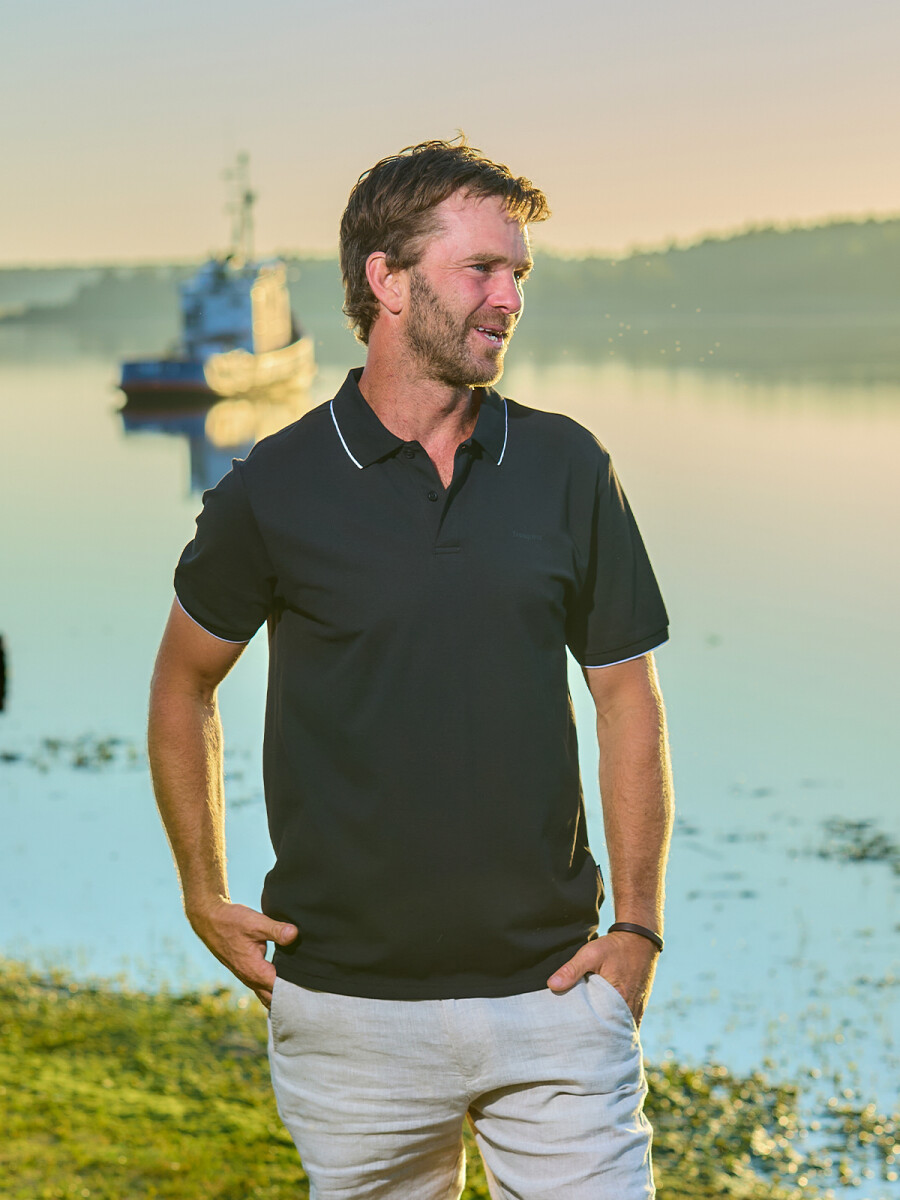 Remera Polo Tranquera - Negra 