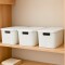Set x3 caja simil ratán 7 lts BLANCO