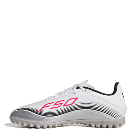 Championes de Fútbol 5 Unisex Adidas F50 Messi Club TF Blanco - Rojo - Negro - Plateado