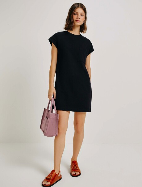 VESTIDO BÁSICO CORTO NEGRO