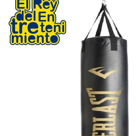 Bolsa Boxeo Everlast Profesional + Cadena + Rotor Negro-Dorado