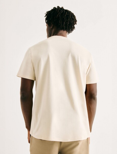 CAMISETA CON ESTAMPA MODELO REGULAR BEIGE