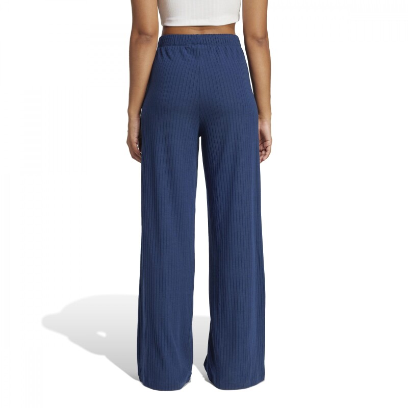 Pantalón Essentials Wide Rib de Mujer Azul