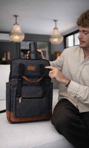 MATERA MOCHILA LANIN CANVAS HUMO