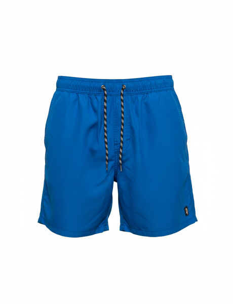 Short de baño liso azul