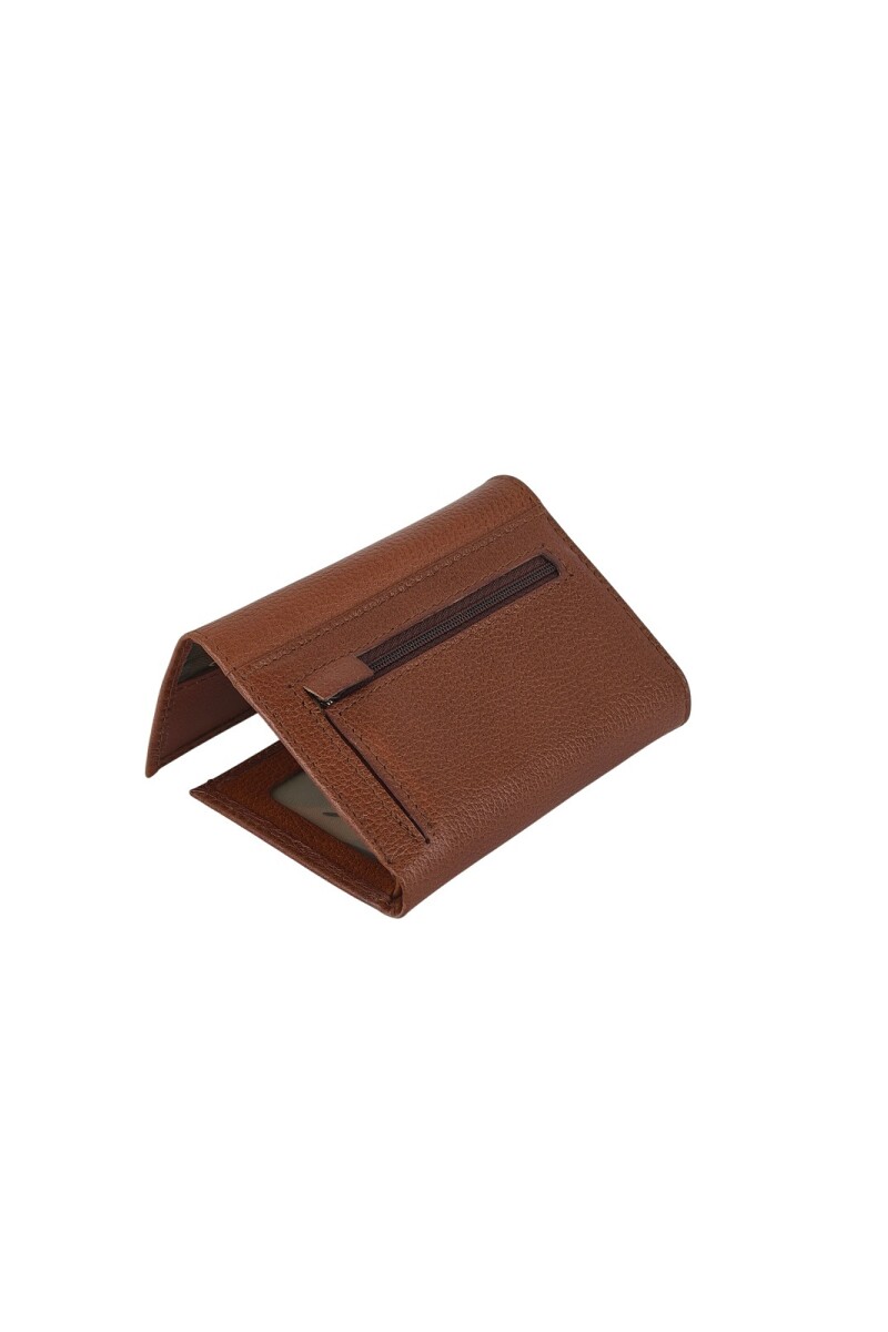Billetera corta de mujer Marron