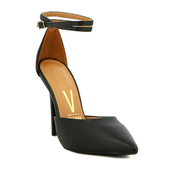 Vizzano Zapato Clasico Dama Punta Fina Con Pulsera Negro