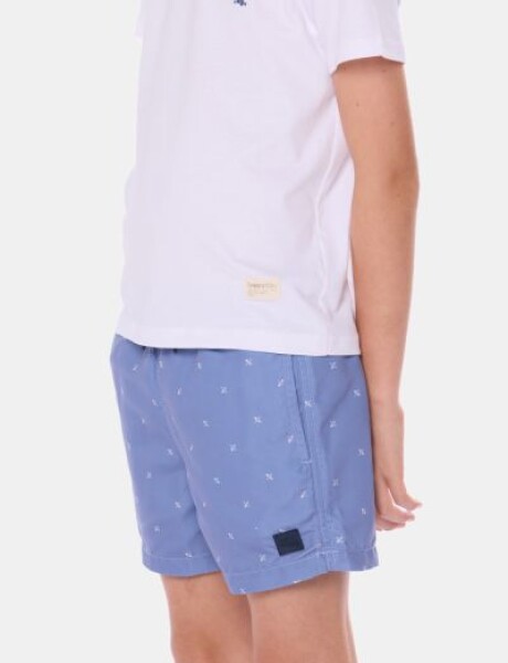 SHORT DE BAÑO ESTAMPADO Azul