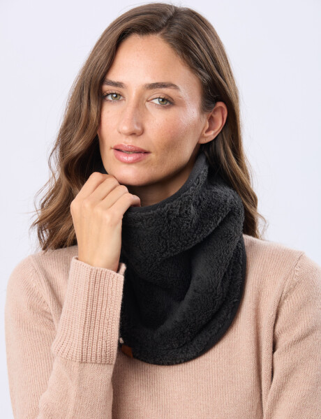 CUELLO POLAR Y SHERPA Negro