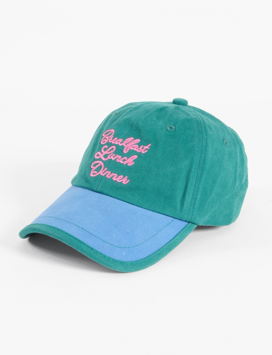 Cap bordado breakfast - verde 