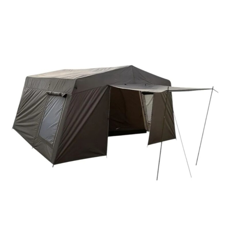 Carpa Europa Tent 8 Personas Con Avance Impermeable 3000mm Familiar Camping gris