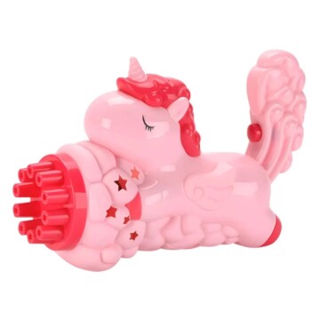 Pistola Burbujero Infantil Niños Automatico Unicornio Variante Color Rosa
