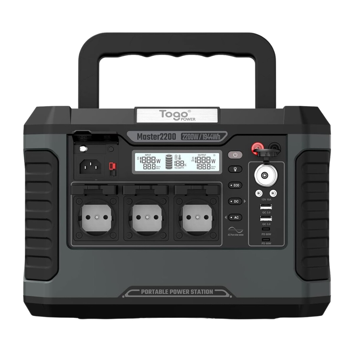 Acumulador portátil de energía Master 2200 