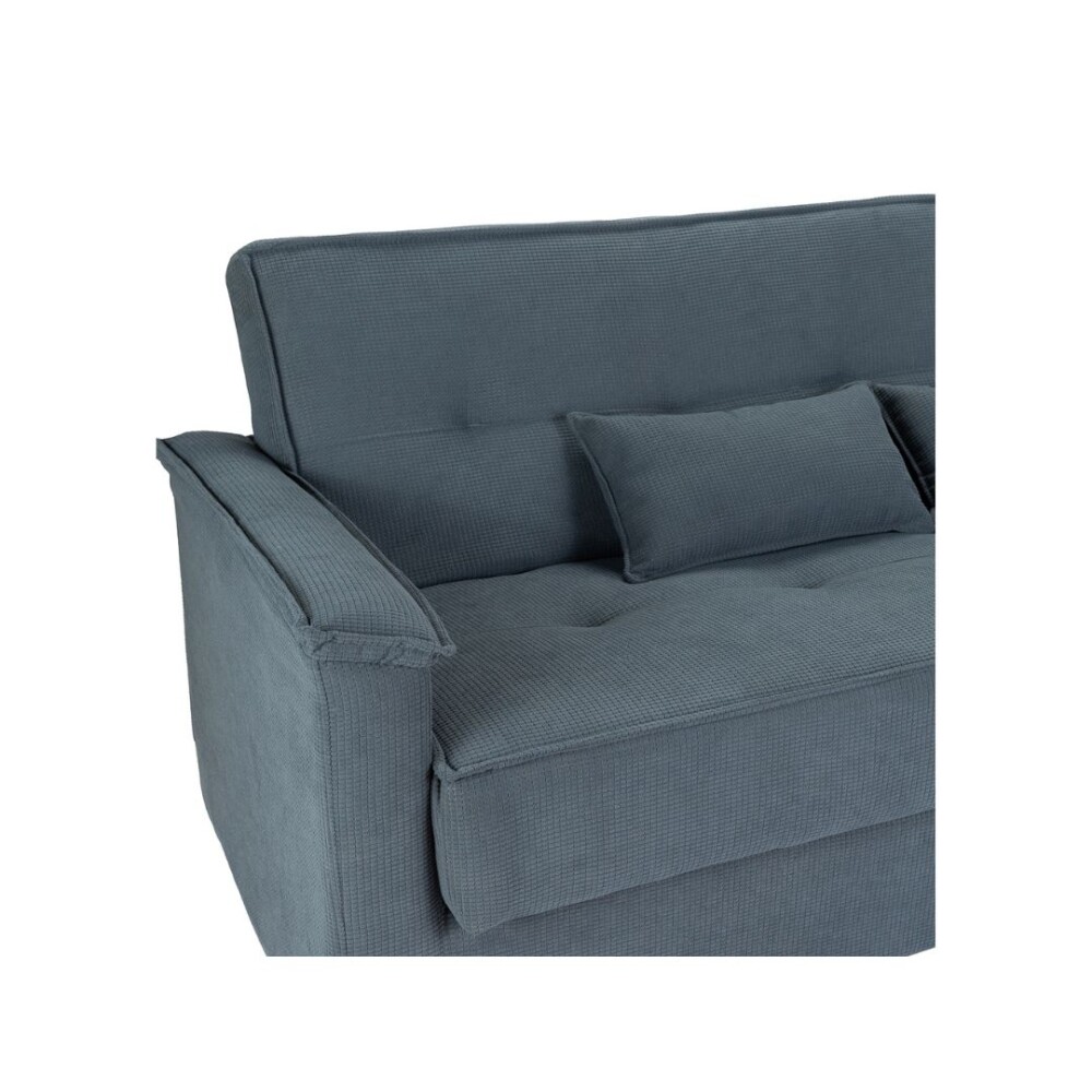 Sofá Cama 3 Cuerpos con 2 Almohadones - Daniela Azul