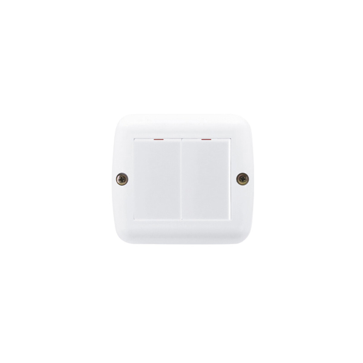 Caja Exterior con 2 Interruptores Unipolares Atenea Blanco 