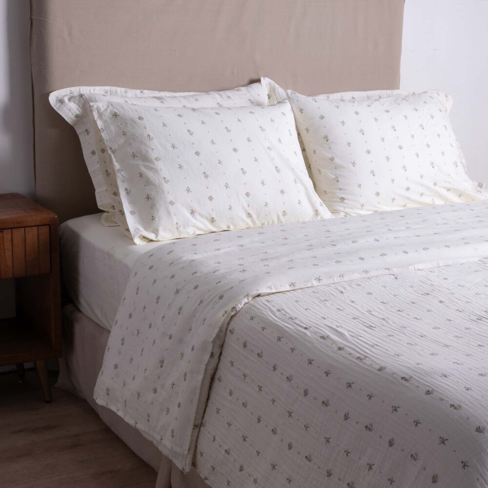 JGO SÁBANAS, QUEEN ALGODON MULTICOLOR 180H GARMENT WASHED FLOR