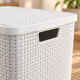 Set x2 Caja ratán 40 lts BLANCO
