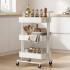 Carrito Organizador Cocina 3 Estantes Carro Con Ruedas Almacenamiento Imback Color Blanco Carrito Organizador Cocina 3 Estantes Carro Con Ruedas Almacenamiento Imback Color Blanco
