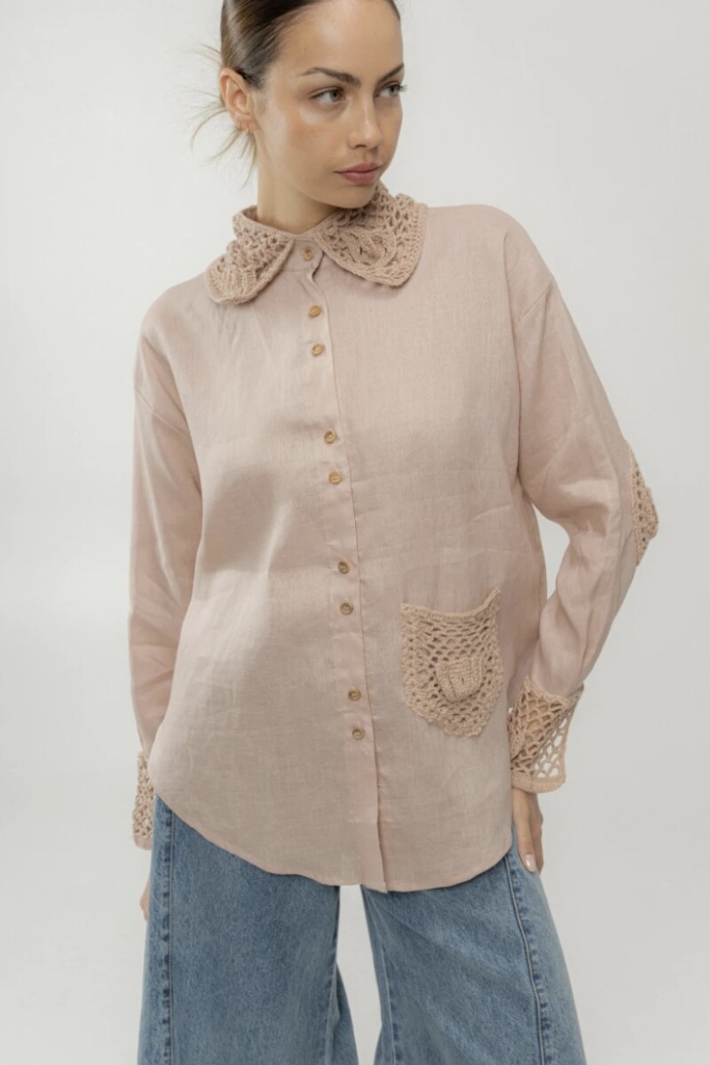 CAMISA ONDA CROCHET SEA Rosa